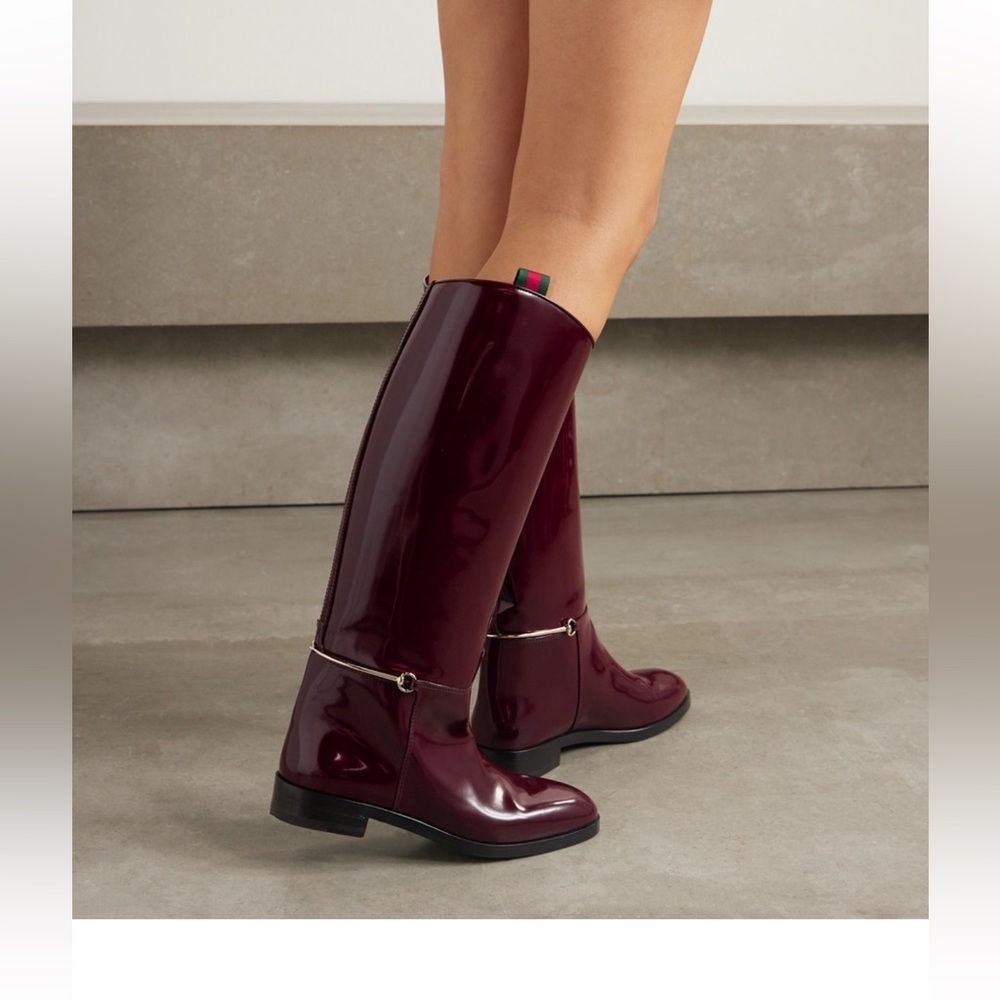 Gucci burgundy riding boots - Picture 3 of 4